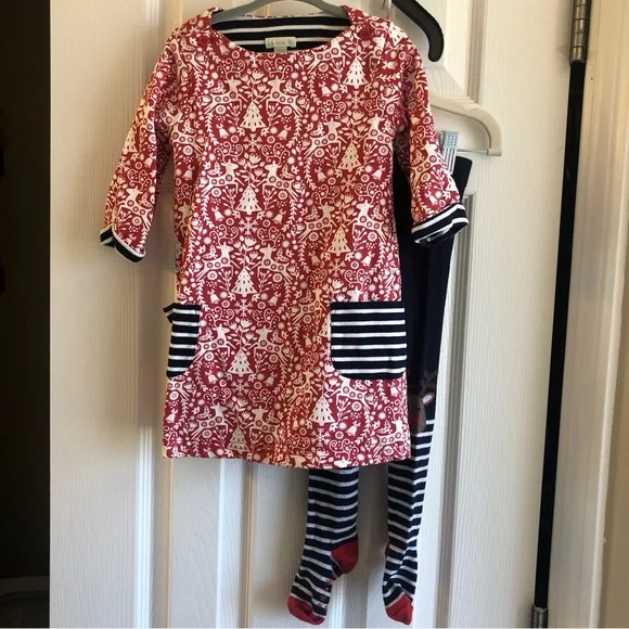 JoJo Maman Bebe | Dresses | Jojo Maman Bebe 2t3t Christmas Dress With  Reindeer Tights | Poshmark